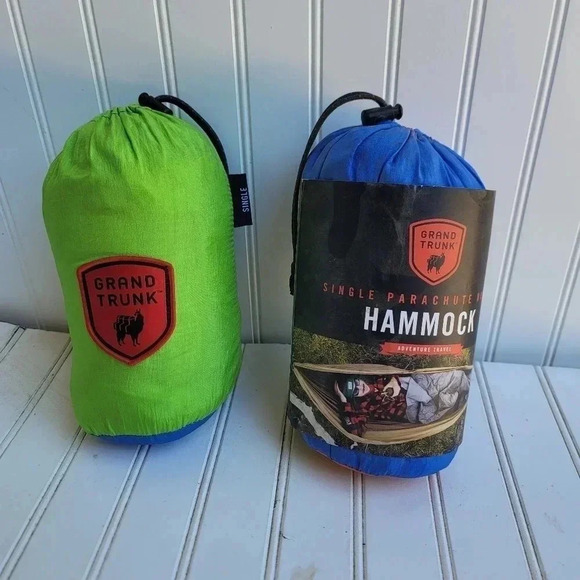 Lot Of 2 Grand Trunk Single Parachute Nylon Hammock Adventure Travel 10'x5' - Picture 1 of 8